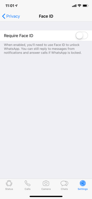 Face ID и Touch ID для WhatsApp Настройка Face ID и Touch для WhatsApp